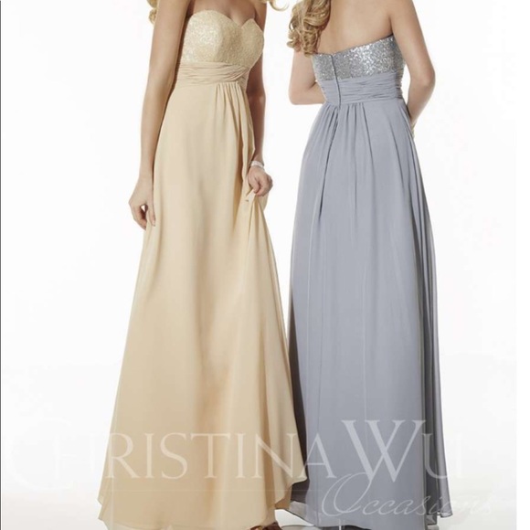 Gray Bridesmaid Dress - Picture 2 of 7